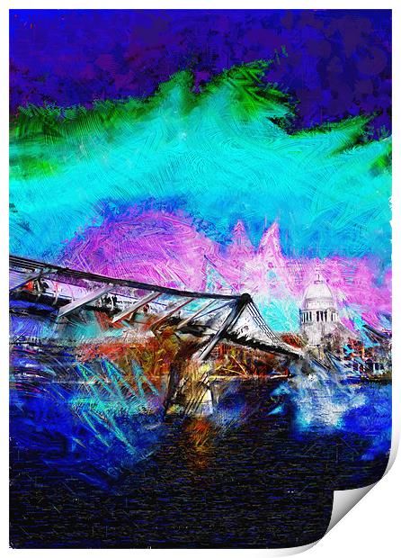 Millennium Bridge, London Print by Graham Smith