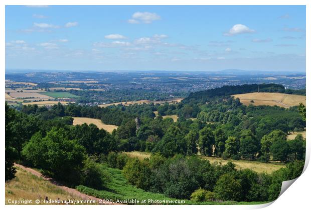 Clent Hills! Print by Nadeesha Jayamanne