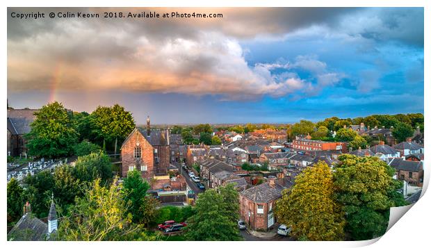 Storm over Woolton Village Print by Colin Keown