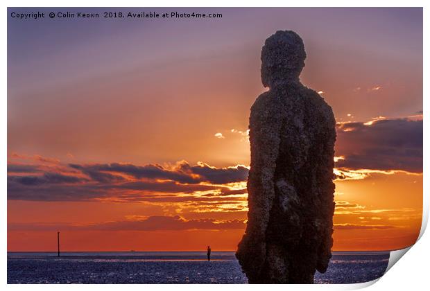 Anthony Gormley's 'Another Place' Print by Colin Keown