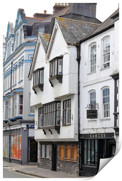 Barbican Lane Plymouth, England Print by Bryan 4Pics