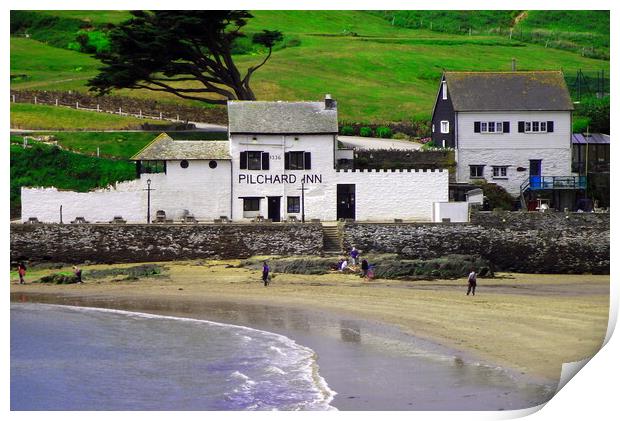 Pilchard Inn, Burgh Island, South Devon Print by Bryan 4Pics