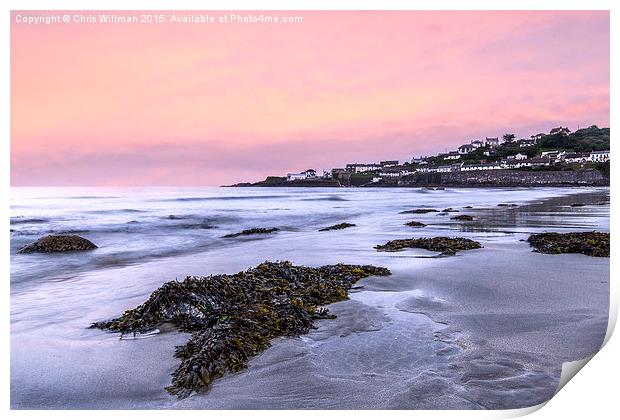  Coverack Sunset Print by Chris Willman