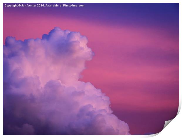  Cumulus Clouds Print by Jan Venter