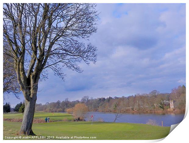 NORTH INCH SEVENTEENTH RIVER TAY Print by austin APPLEBY