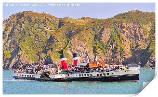  Ps Waverley at Ilfracombe Print by austin APPLEBY