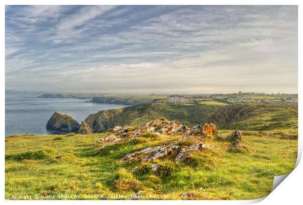 Above Mullion Cove Print by austin APPLEBY