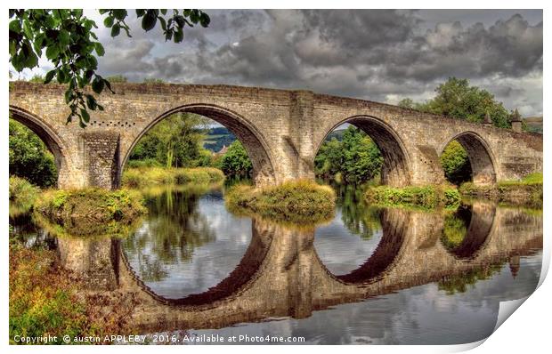 Stirling Old Bridge Reflections Print by austin APPLEBY