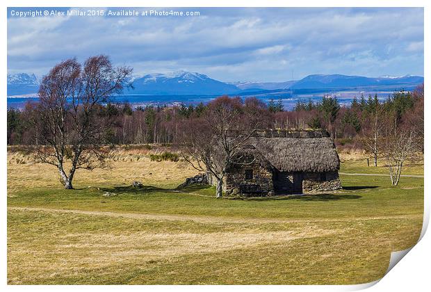  Leannach Cottage Culloden Print by Alex Millar