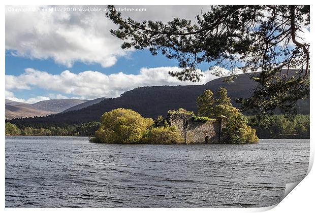 Castle On The Loch Print by Alex Millar