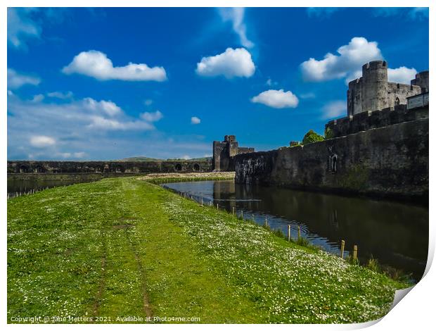 Caerphilly Castle  Print by Jane Metters