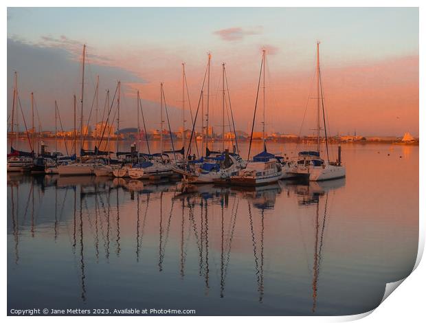 Penarth Marina  Print by Jane Metters