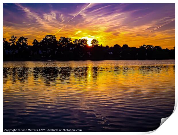 Colourful Sunset  Print by Jane Metters