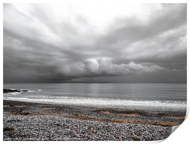 Clouds above the Water Print by Jane Metters