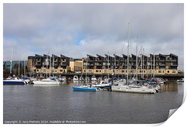 Penarth Marina  Print by Jane Metters