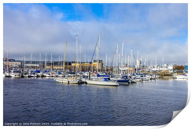 Boats Moored Up Print by Jane Metters