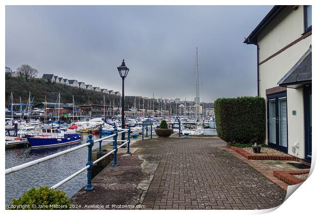 Penarth Marina Print by Jane Metters