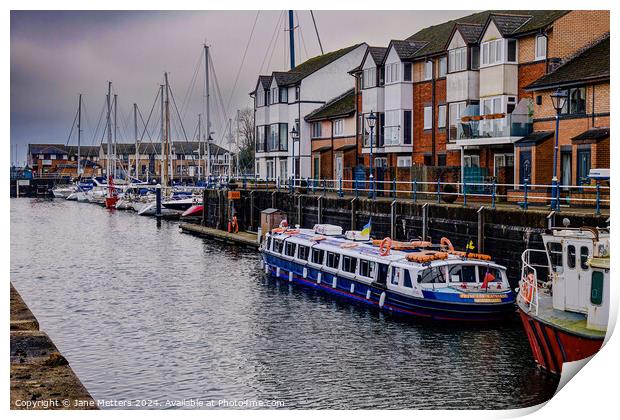 Boats Moored Up Print by Jane Metters