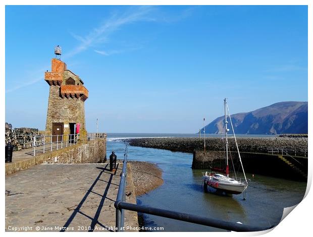         Lynmouth Harbour            Print by Jane Metters