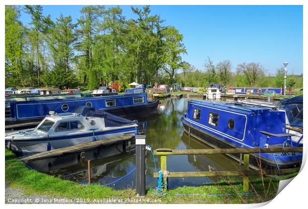 Goytre Wharf Print by Jane Metters