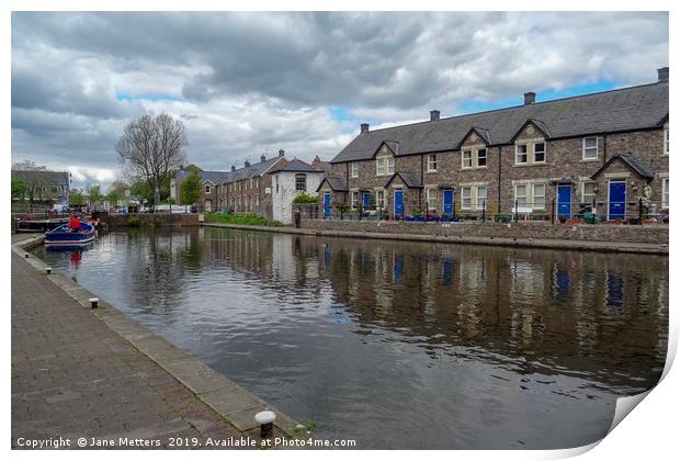 Monmouthshire and Brecon Canal Print by Jane Metters