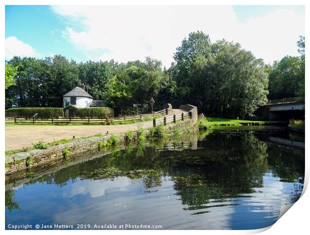 Pontymoile Basin Print by Jane Metters