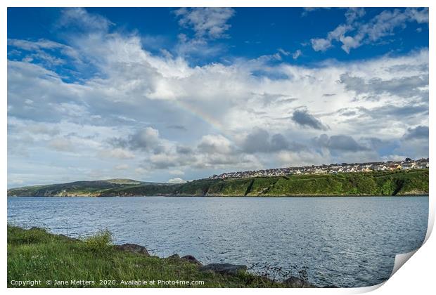 Rainbow Peeping Through Print by Jane Metters