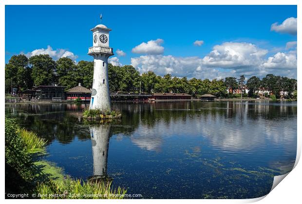 The Scott Memorial at Roath Park Cardiff Print by Jane Metters