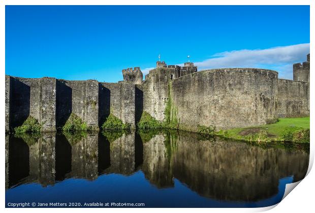 Reflections in the Moat Print by Jane Metters