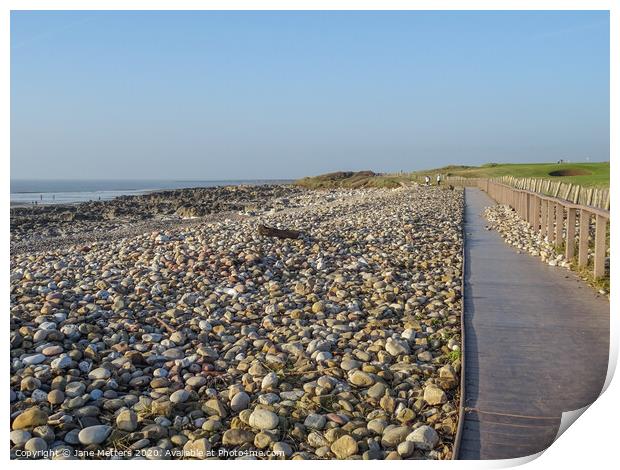 Pebbles on the Beach Print by Jane Metters