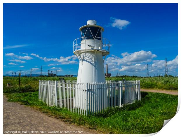 The East Usk Lighthouse Print by Jane Metters