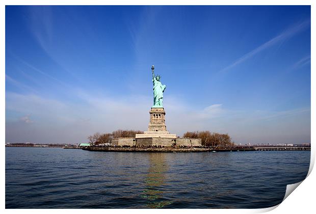 The Statue of Liberty from Afar Print by Megan Winder