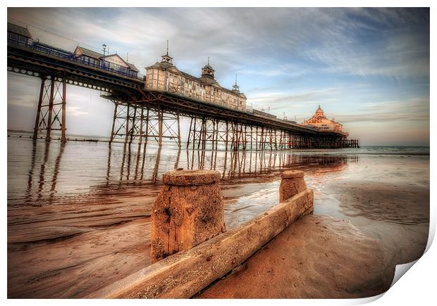 Pier and Groin Print by Michael Baldwin