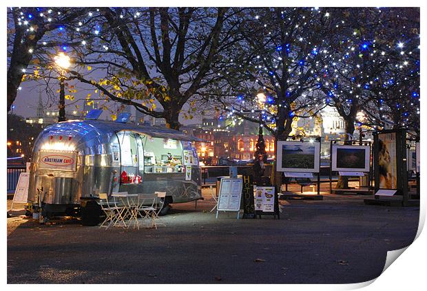 Airstream Cafe, South Bank, London Print by Allen Gregory