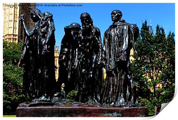 The Burghers of Calais Print by Avril Harris