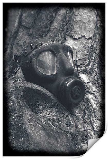 gas mask Print by carin severn