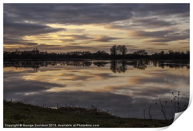 Sundown Reflected Print by George Davidson