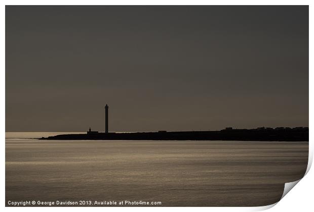 Lighthouse Silhouette Print by George Davidson