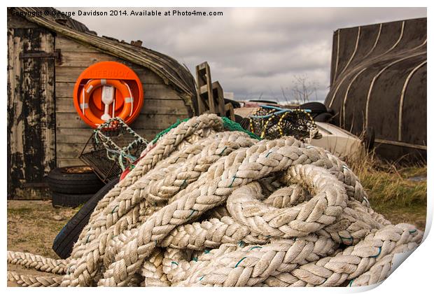 New Rope, Old Boat Print by George Davidson