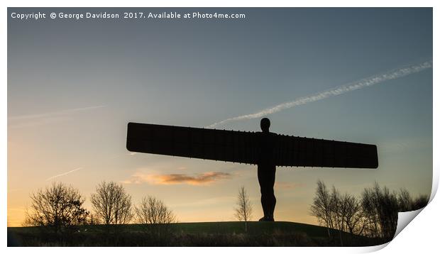 Angel of the North 03 Print by George Davidson