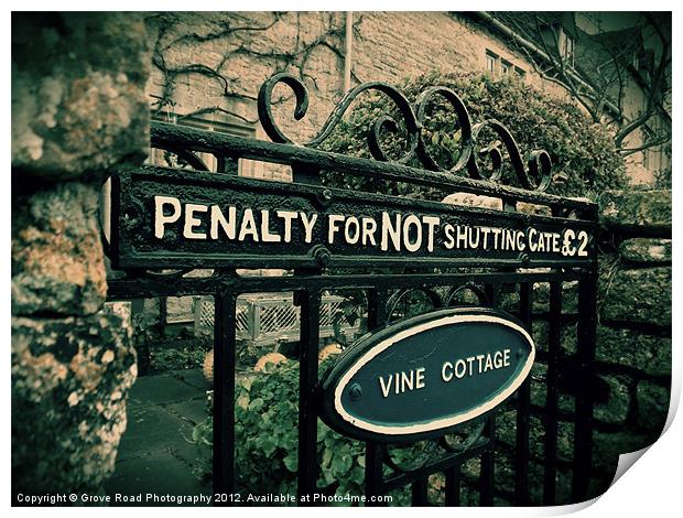 Vine Cottage Print by Grove Road Photography