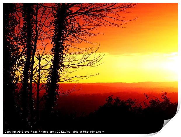 Sunday Sunrise Print by Grove Road Photography