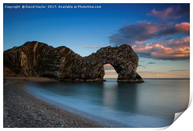 Durdle Door Sunset Print by David Haylor